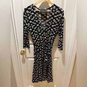Leota Faux Wrap Short Dress Chase and Wonder Novelty Horse Print Size L